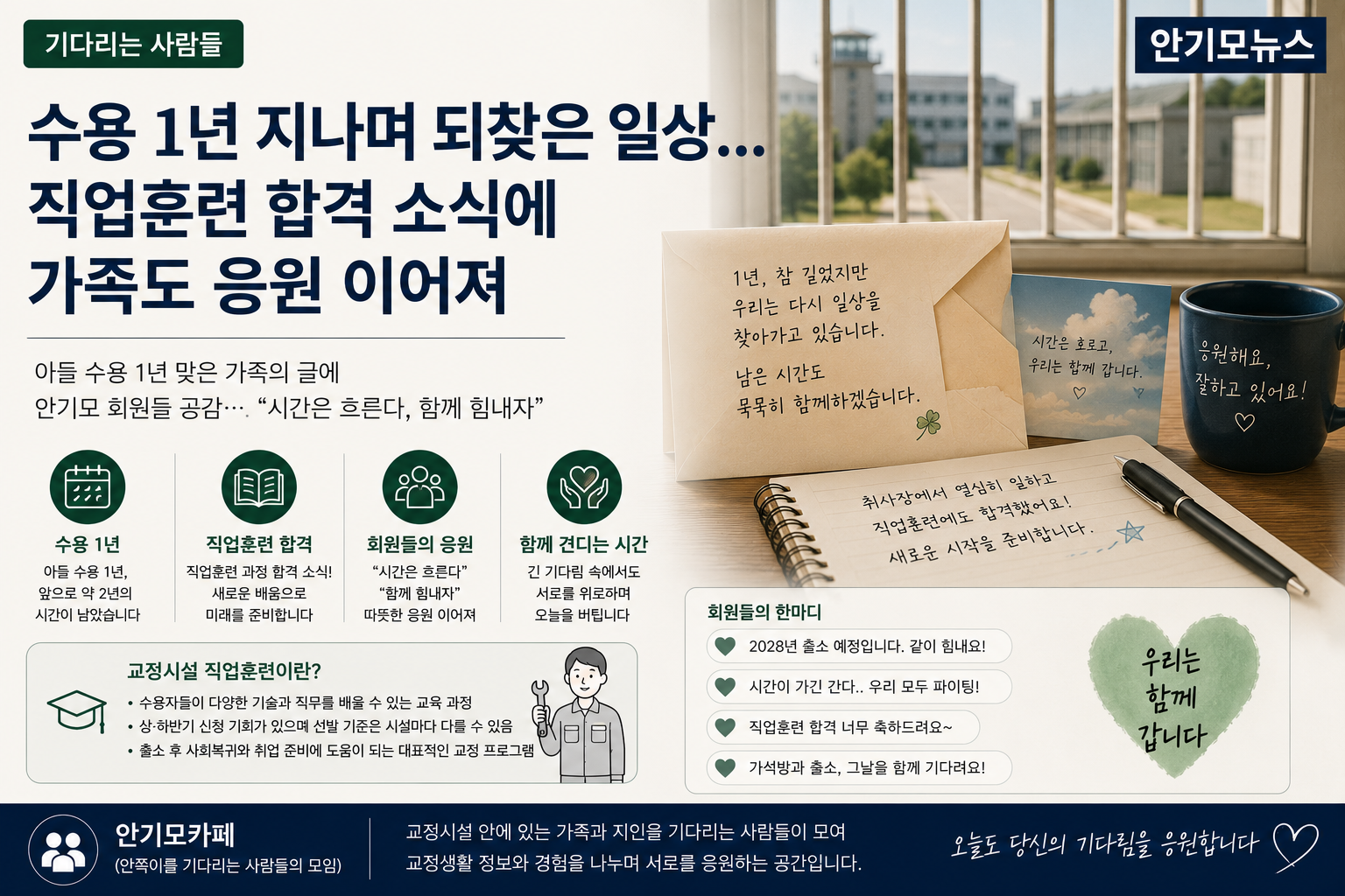“벌써 1년, 우리도 다시 일상을 찾았습니다”… 직업훈련 합격 소식에 함께 기뻐한 수형자 가족들