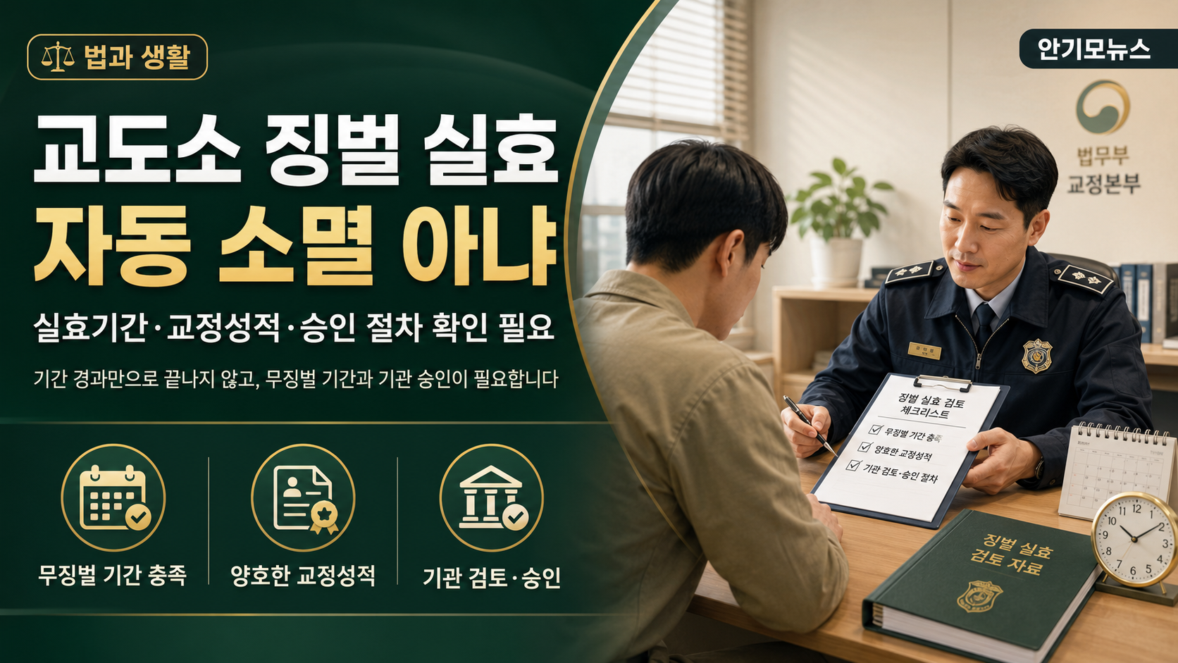 교도소 징벌의 실효란? 금치 일수별 실효기간과 신청·승인 절차 총정리