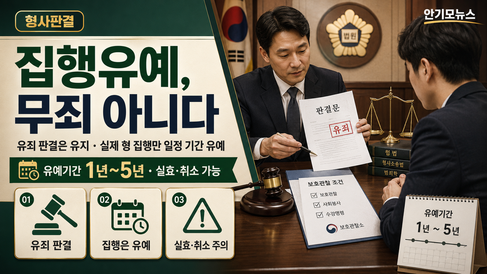 집행유예란? 뜻부터 기간·전과·실효와 취소까지 총정리