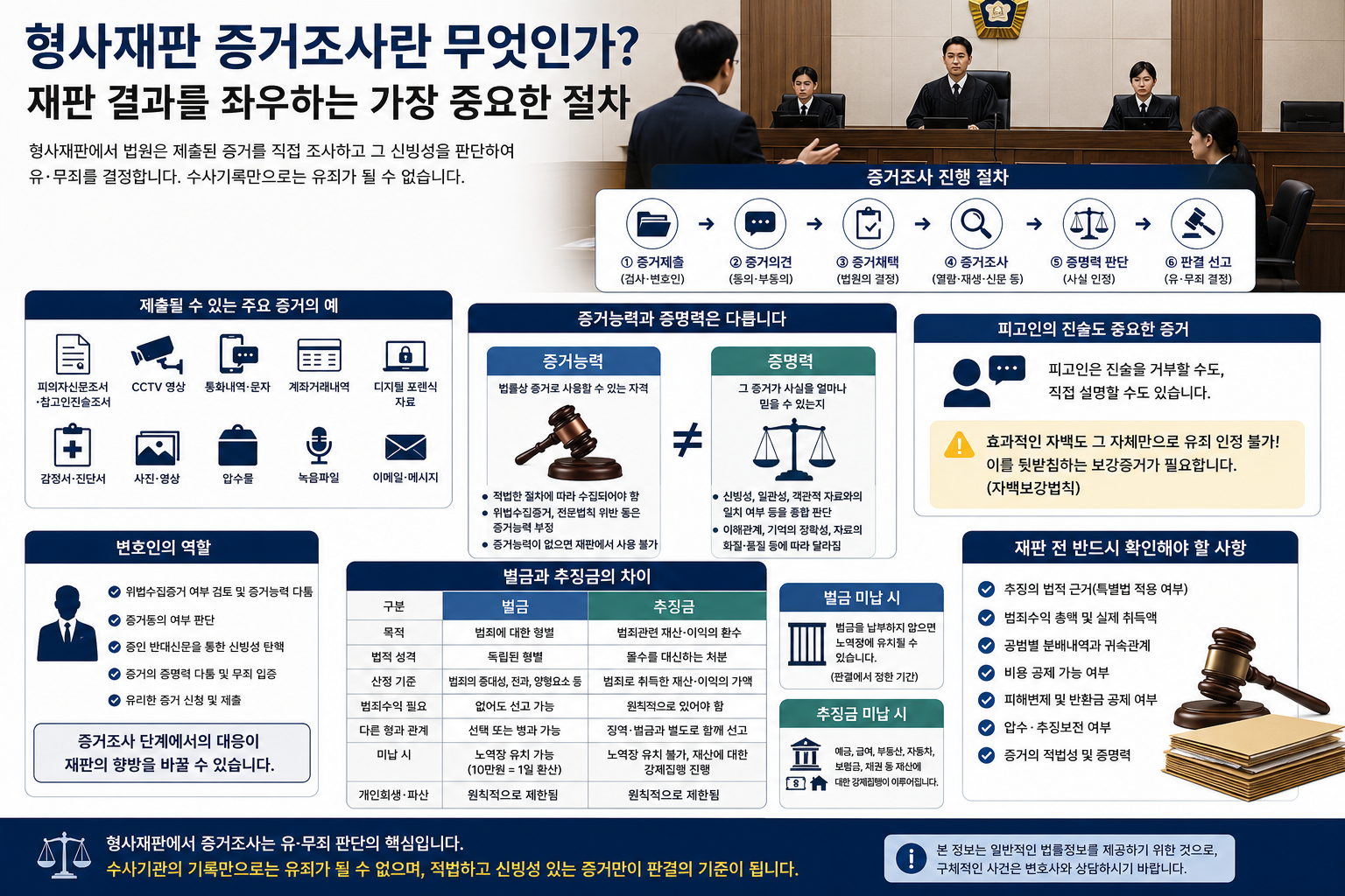 수사기록에 적혔다고 모두 증거가 될까…형사재판 증거조사 절차와 대응 방법