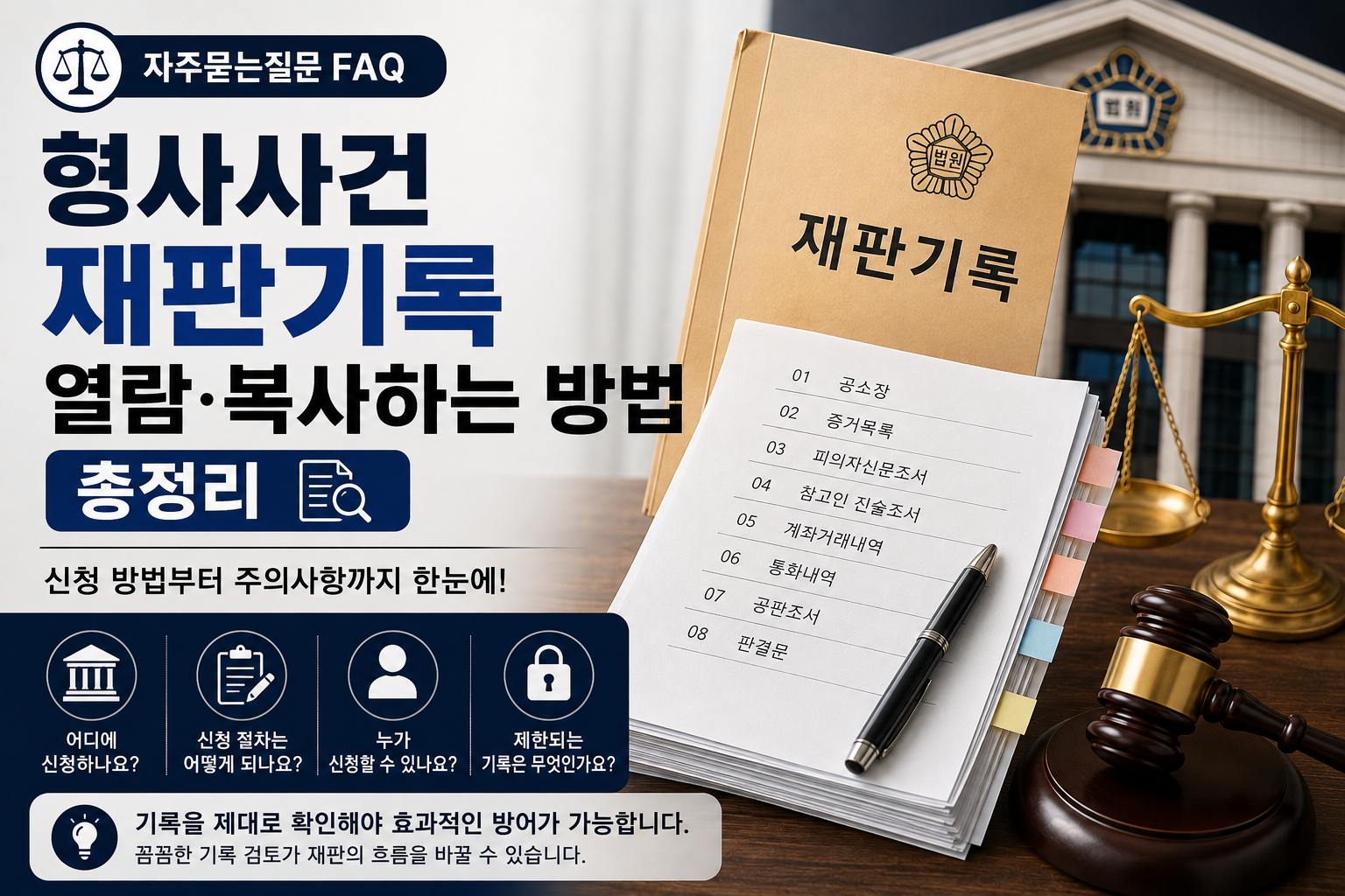 형사재판 기록, 누구나 볼 수 있을까…피고인·가족·피해자마다 다른 열람·복사 절차