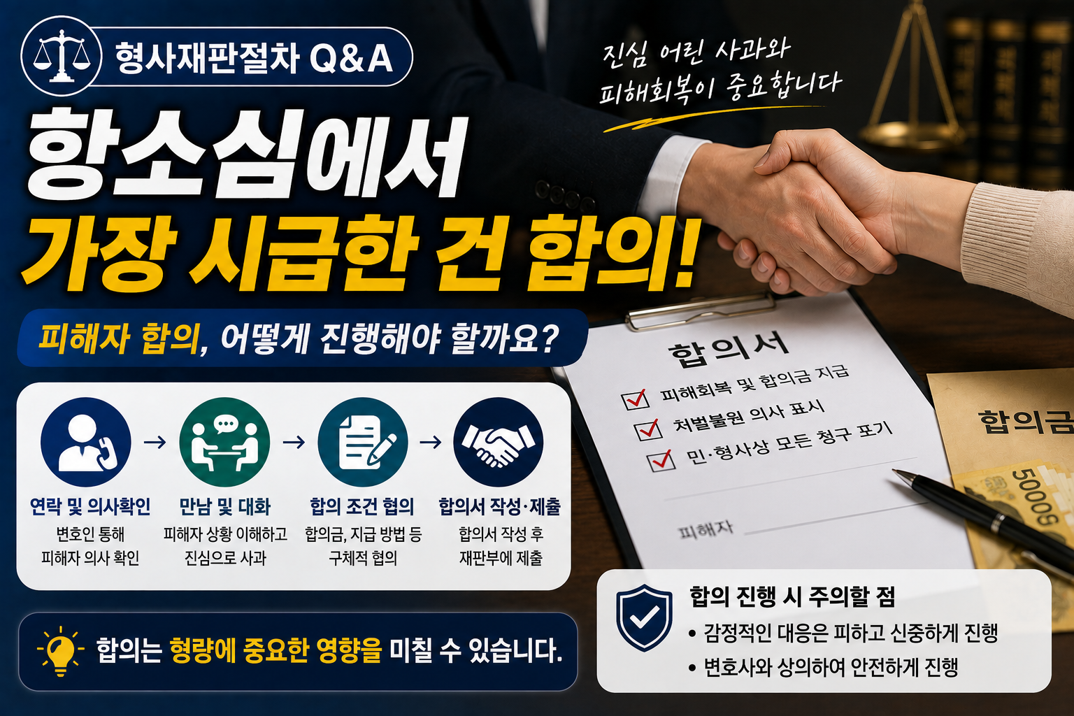 “항소심에서 가장 시급한 건 피해자 합의”…직접 만나야 할까, 어떻게 진행해야 할까