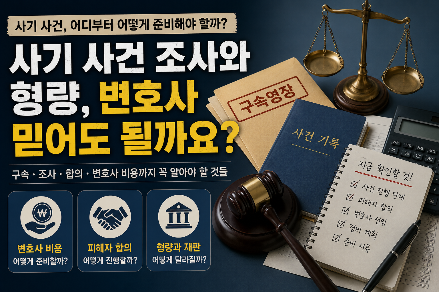 배우자가 사기 혐의로 구속된 뒤 남겨진 가족들…변호사 비용과 피해자 합의, 무엇부터 챙겨야 할까?