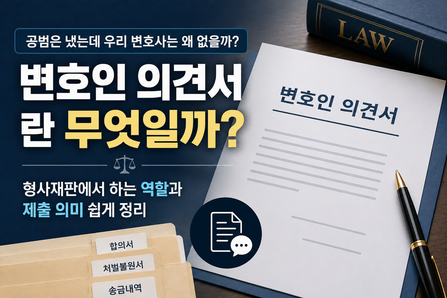 공범은 냈는데 우리 변호사는 왜 없을까…‘변호인 의견서’가 형사재판에서 하는 역할은 무엇일까