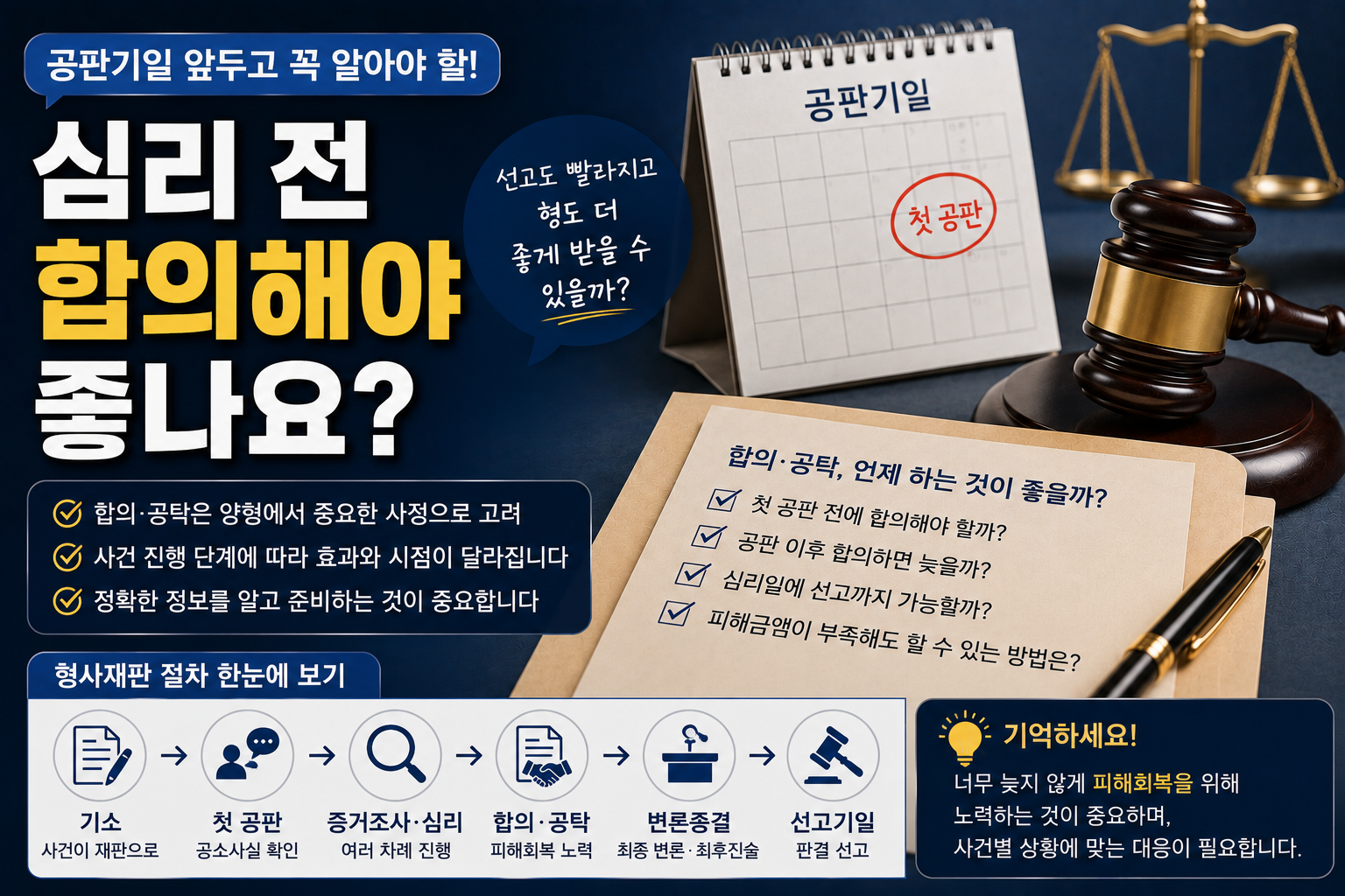 “심리 전에 합의해야 형이 더 잘 나오나요?”…공판 앞둔 가족들이 헷갈리는 합의·공탁과 선고 시점