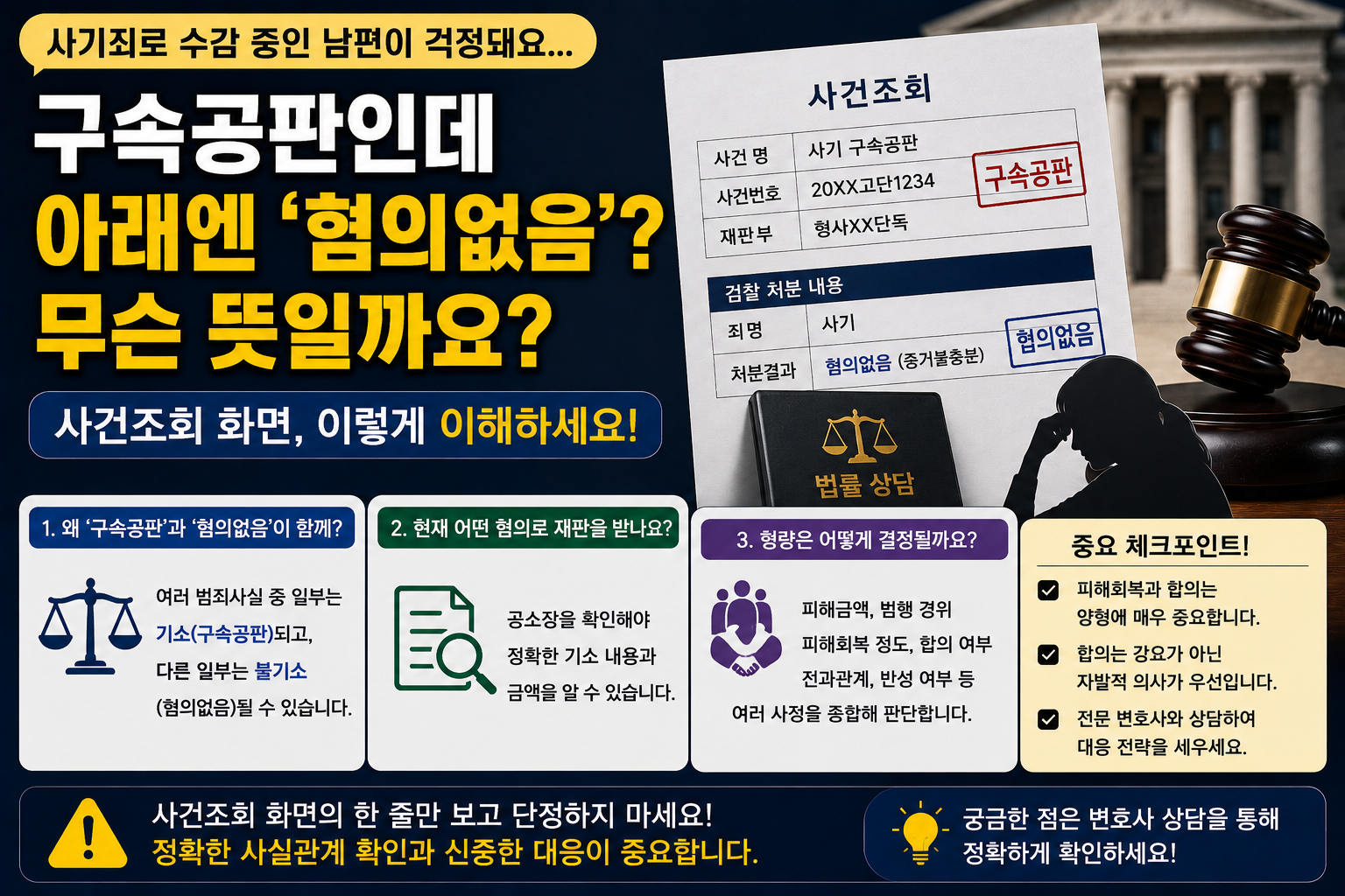 “사기 구속공판인데 아래엔 ‘혐의없음’?”…같은 사건조회 화면에 함께 뜨는 이유