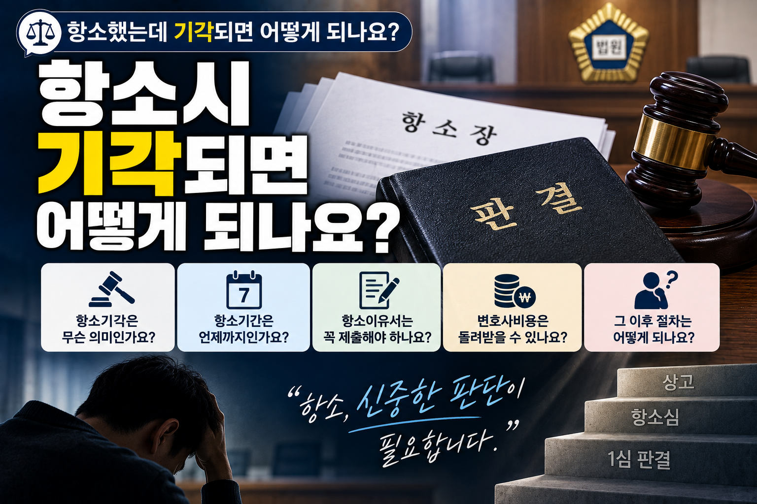 “항소했는데 판사가 기각하면 어떻게 되나요?”…항소기각과 변호사비 환불은 별개