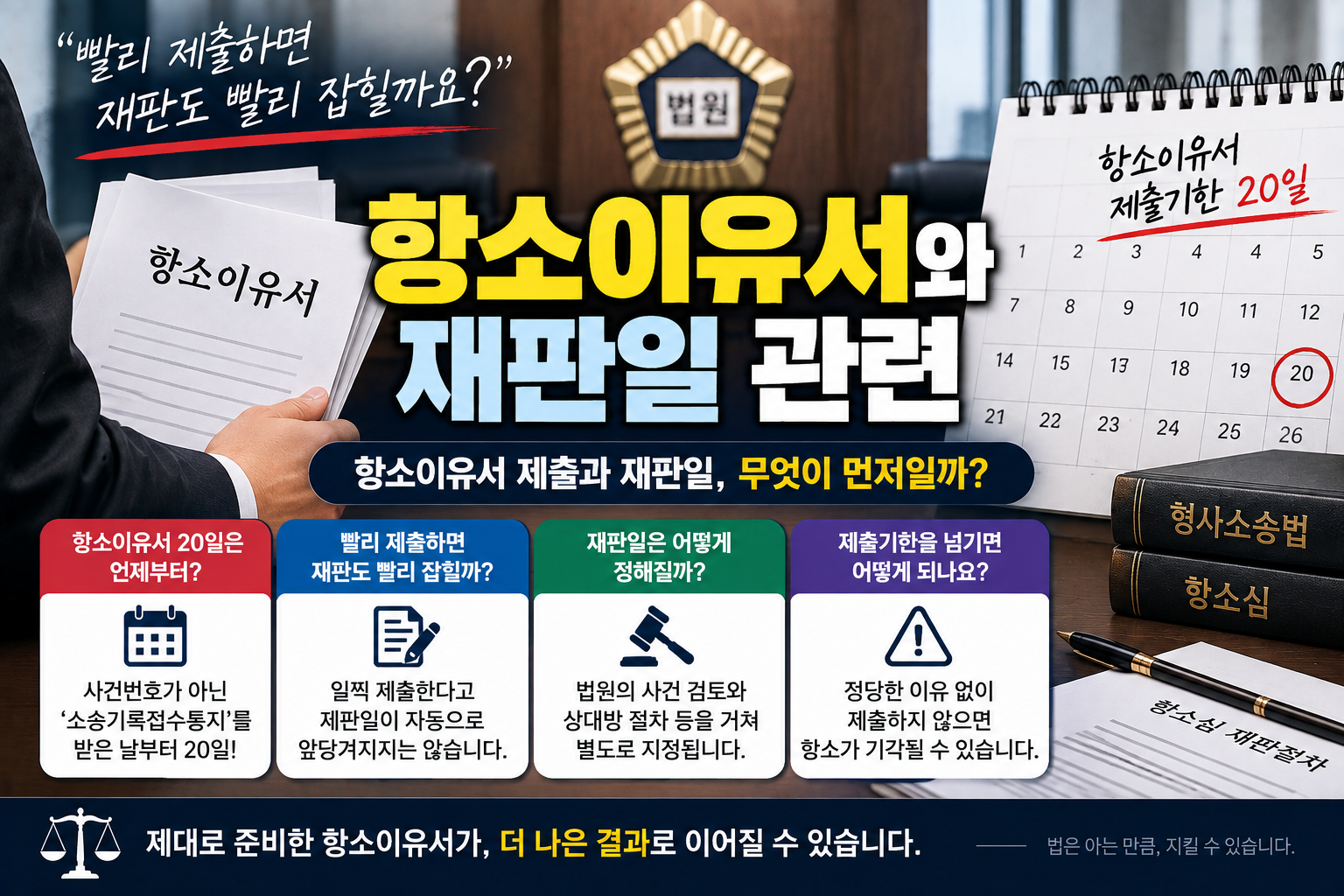 “항소이유서 빨리 내면 재판도 빨리 잡히나요?”…항소심 재판일 정해지는 과정
