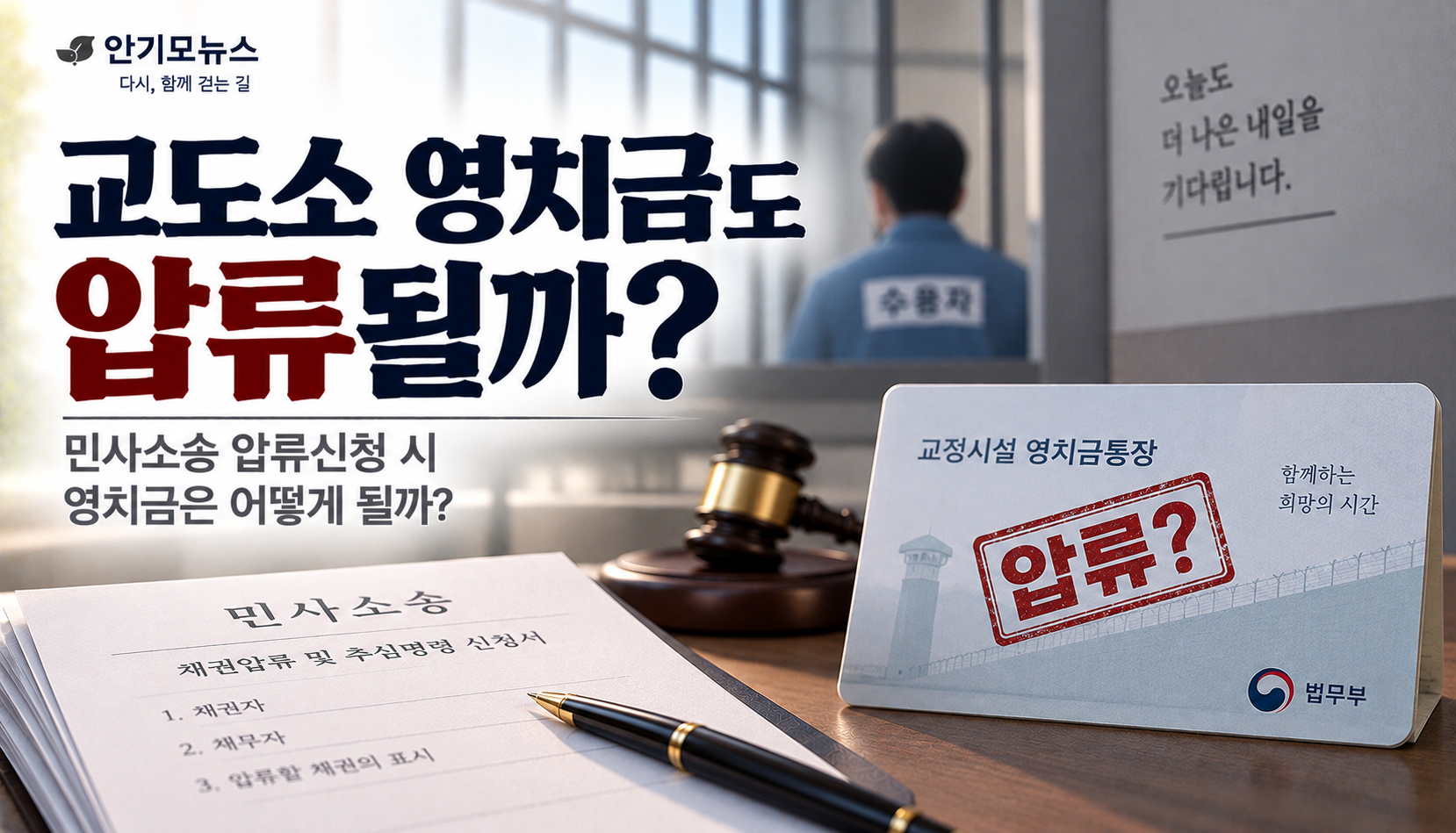 “민사소송 걸리면 교도소 영치금도 다 가져가나요?”…수감자 영치금 압류, 어디까지 가능할까