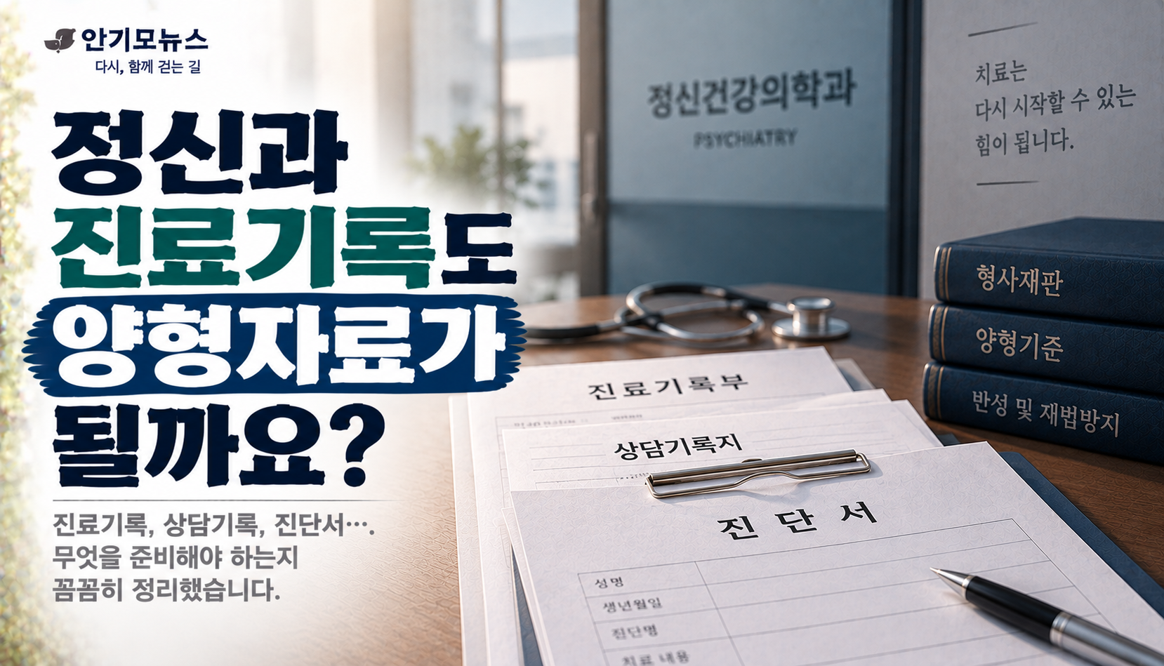 “정신과 진료기록도 양형자료로 내나요?”…진료확인서·상담기록 무엇을 준비해야 할까