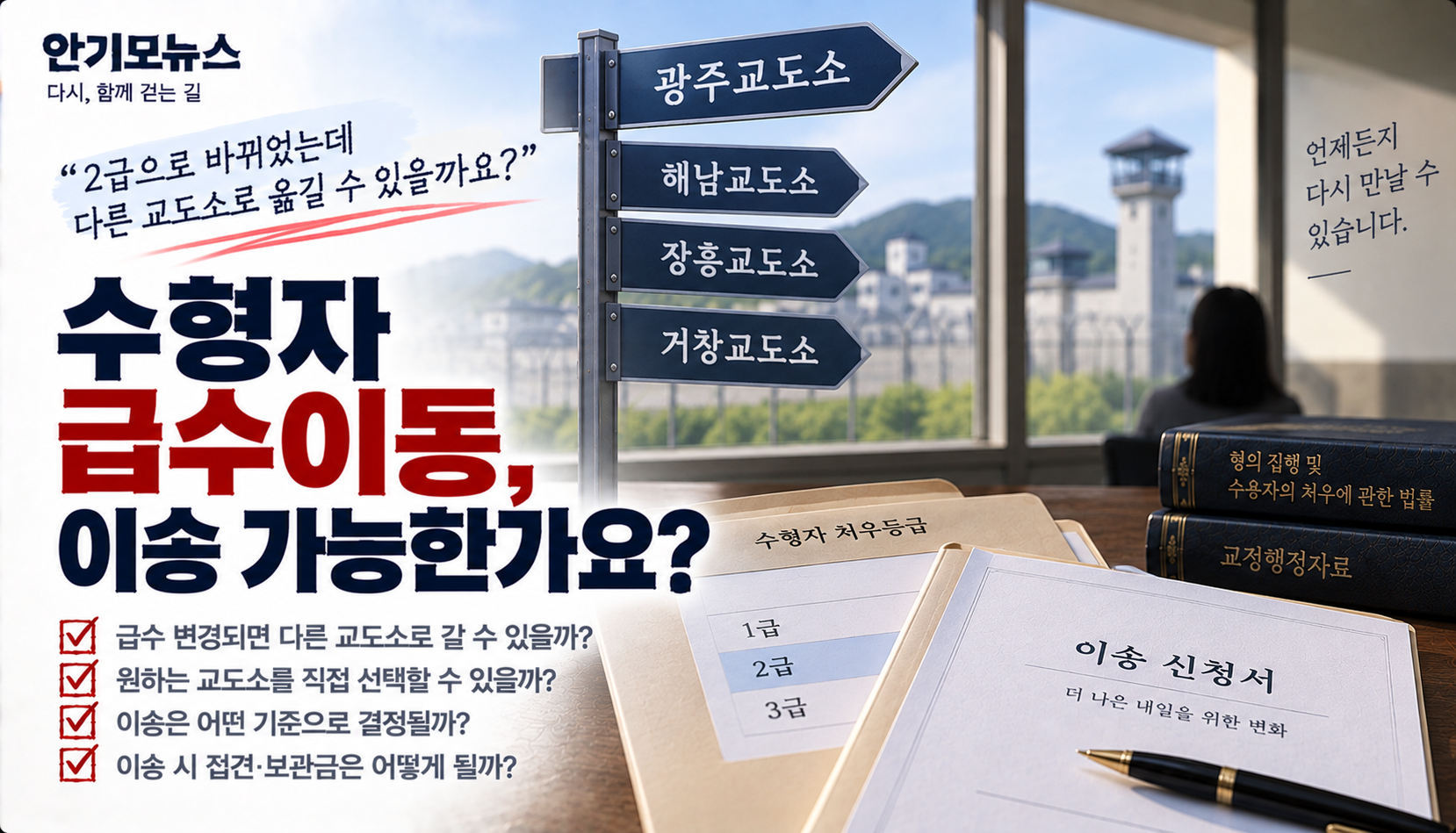 “2급으로 바뀌었는데 다른 교도소로 갈 수 있나요?”…수형자 급수와 이송은 어떻게 결정될까