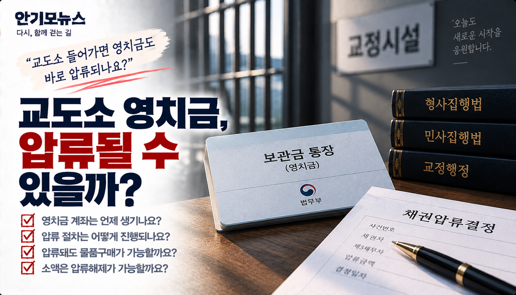 “교도소 들어가면 영치금도 바로 압류되나요?”…생활용품 살 돈까지 못 쓰게 될까