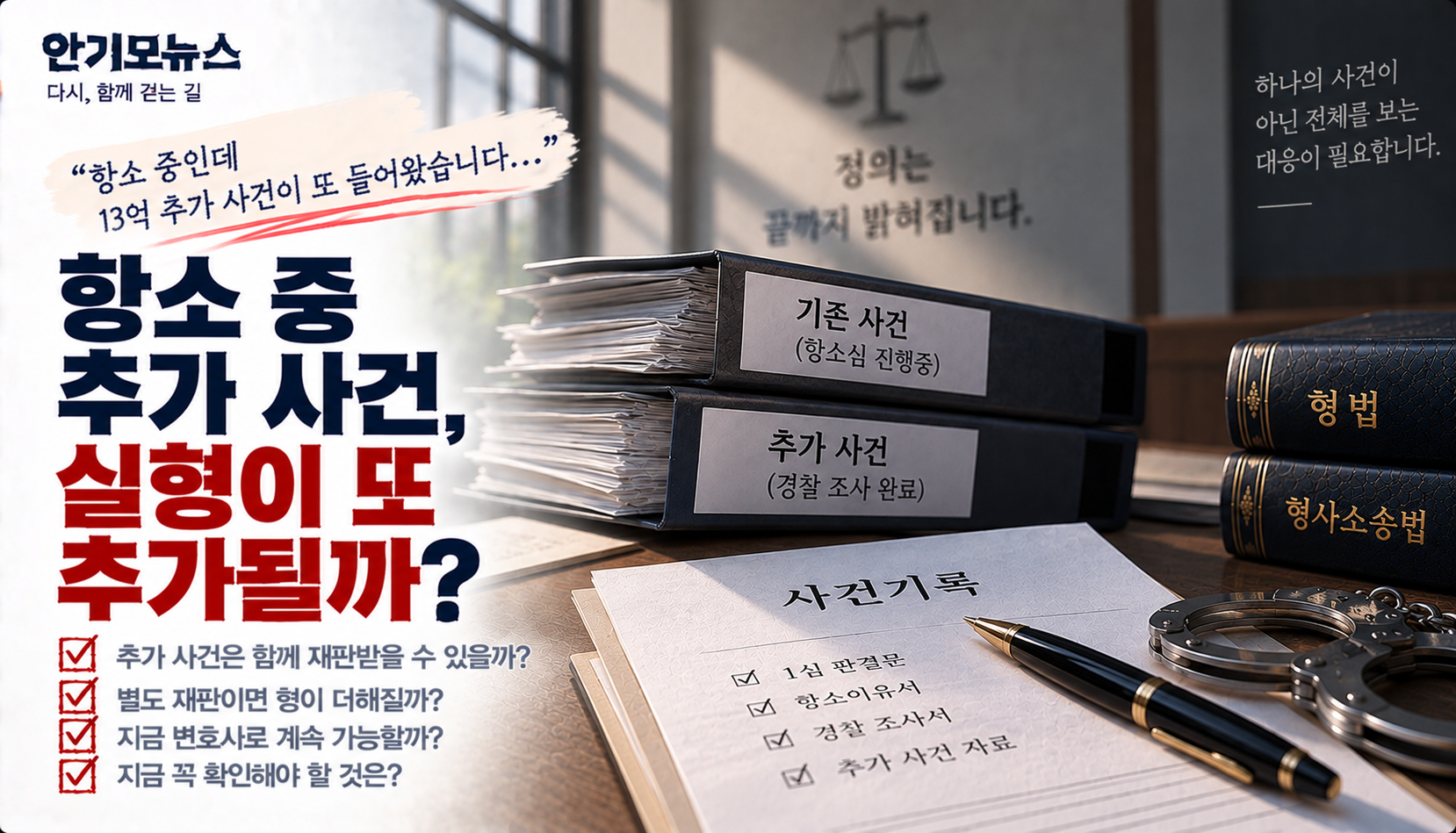 “항소 중인데 13억 추가 사건이 또…” 별도 재판받으면 실형이 그대로 더해질까