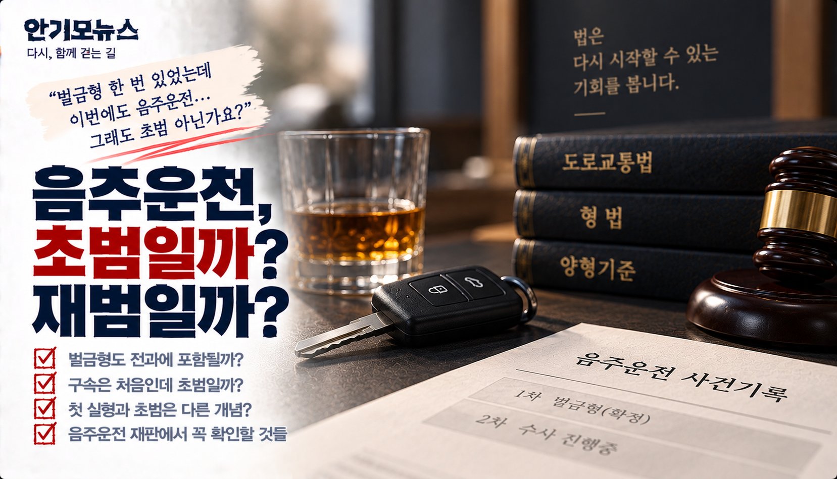 “벌금 한 번 냈고 실형은 처음인데 초범 아닌가요?”…음주운전 ‘초범’ 기준은