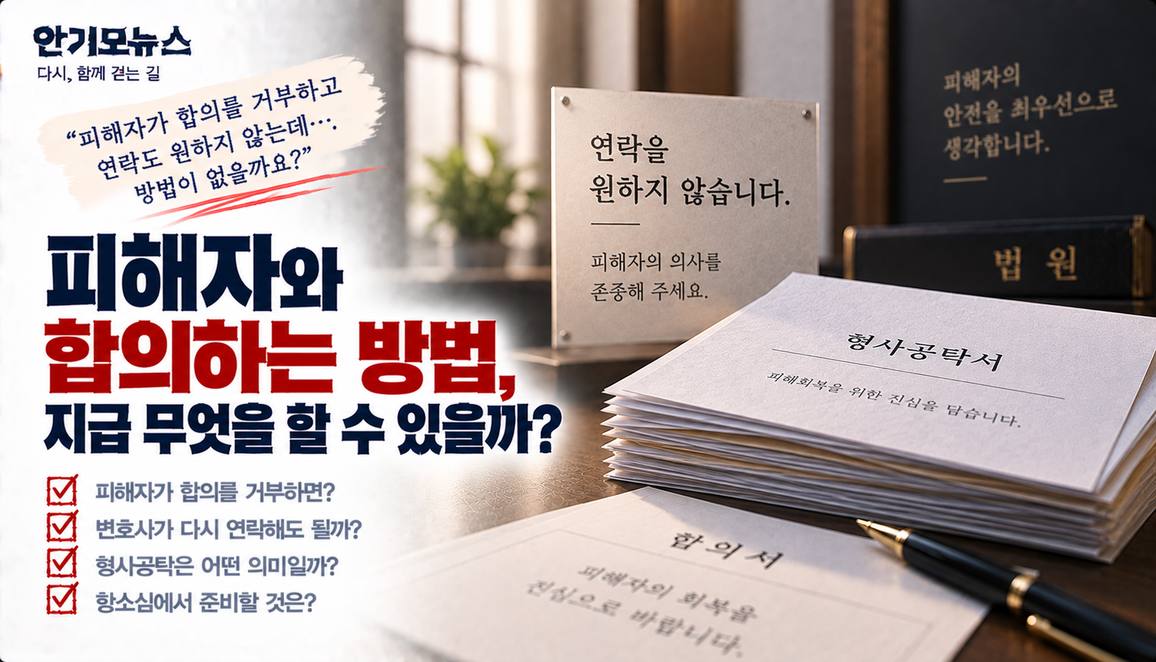 “피해자가 합의도 연락도 싫다는데…” 변호사가 다시 전화해 합의 시도해도 될까