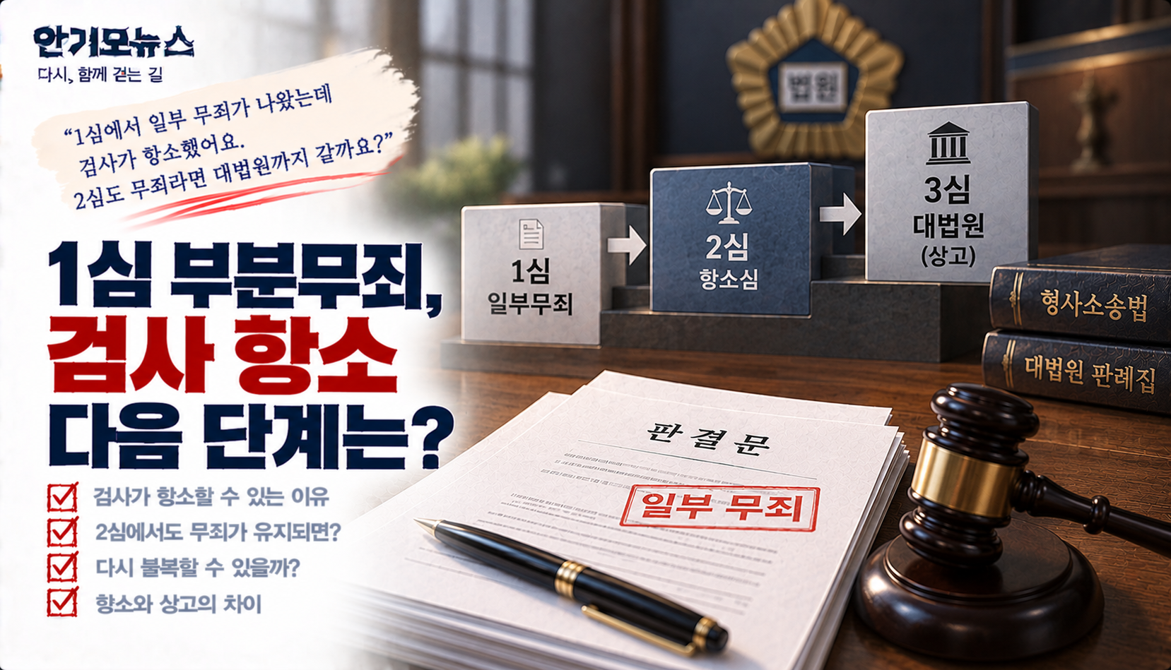 “1심 부분무죄에 검사가 항소했는데…” 2심도 무죄라면 대법원까지 갈까