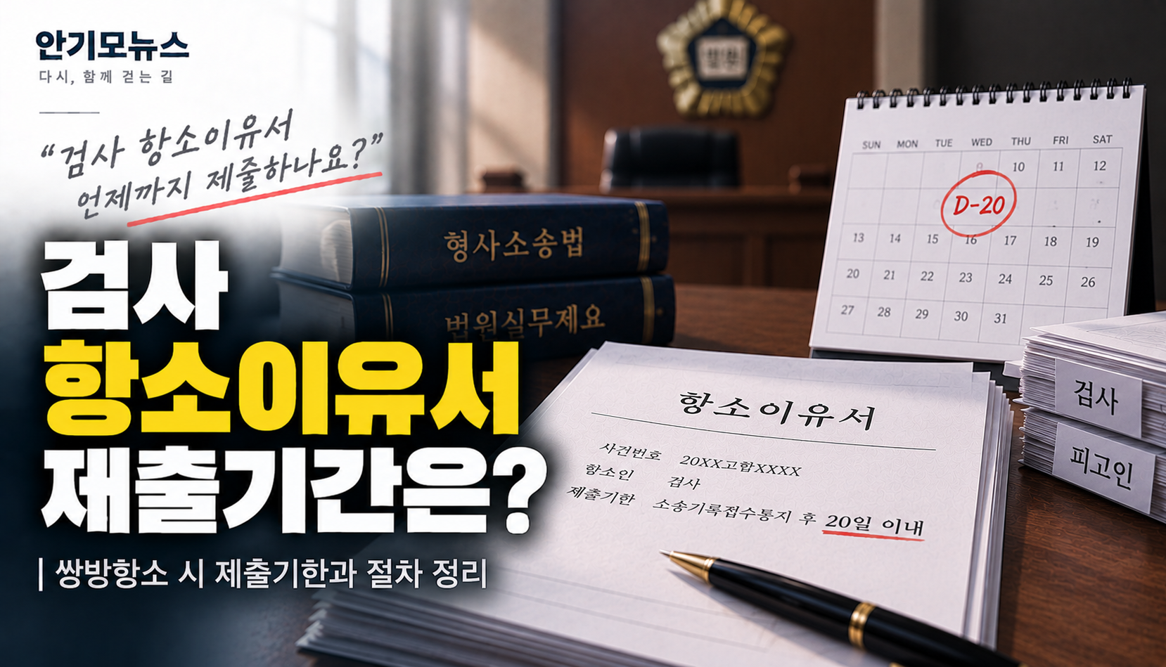 “검사도 항소했는데 이유서는 언제까지?”…쌍방항소, 20일 마감일 서로 다를 수 있다