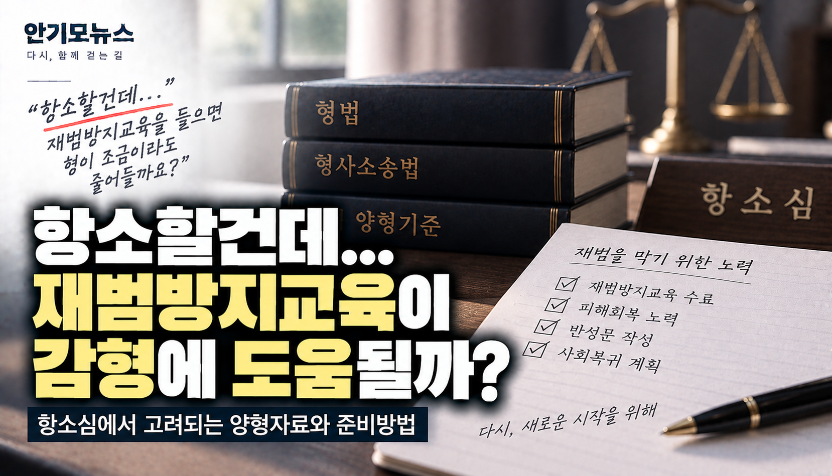 “징역 3년 선고받고 항소하려는데…” 지금 재범방지교육 들어도 감형에 도움될까