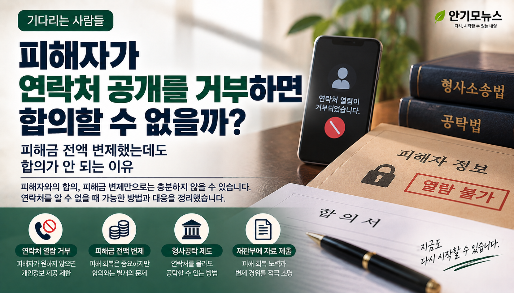 “피해금은 전액 돌려줬는데 연락처 공개는 거부…” 피해자와 합의 못 하면 어떻게 될까
