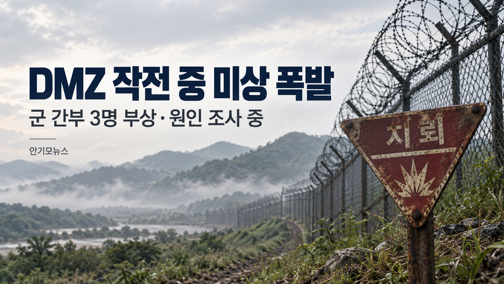 DMZ 수색 작전 중 미상 폭발로 군 간부 3명 부상…원인 조사 중