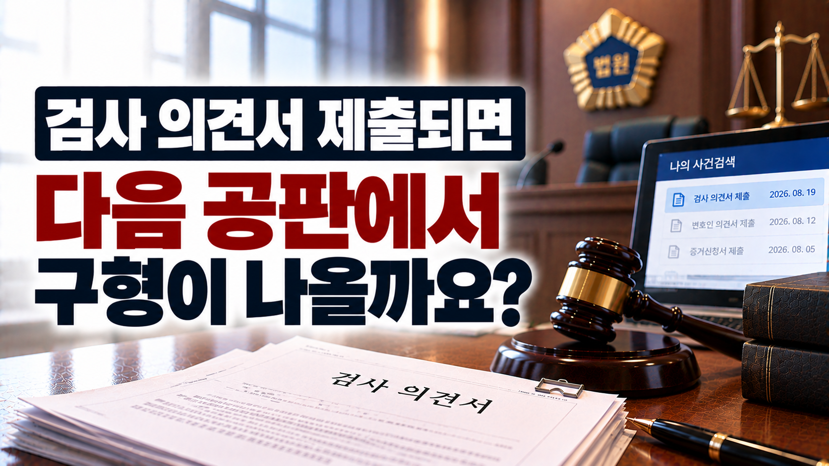 “검사 의견서가 제출됐는데 다음 공판에서 구형할까요?”…증인신문 남았다면 재판은 어떻게 진행될까