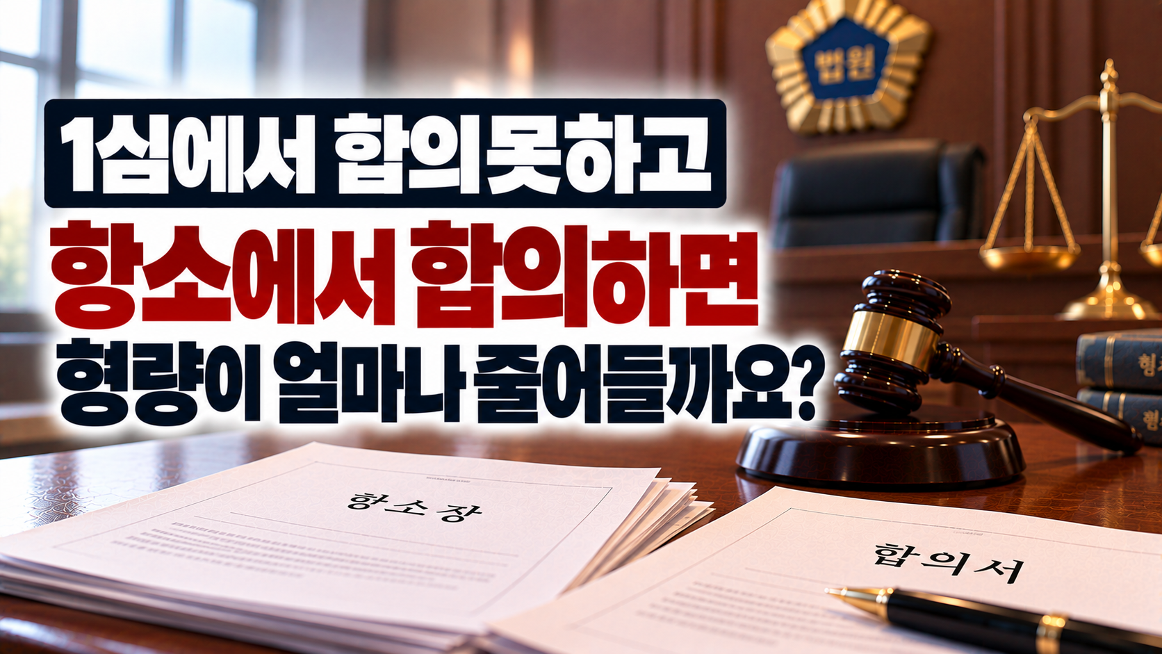“1심에서 합의 못했는데 항소심에서 하면 몇 개월 줄어드나요?”…합의·공탁과 감형의 관계
