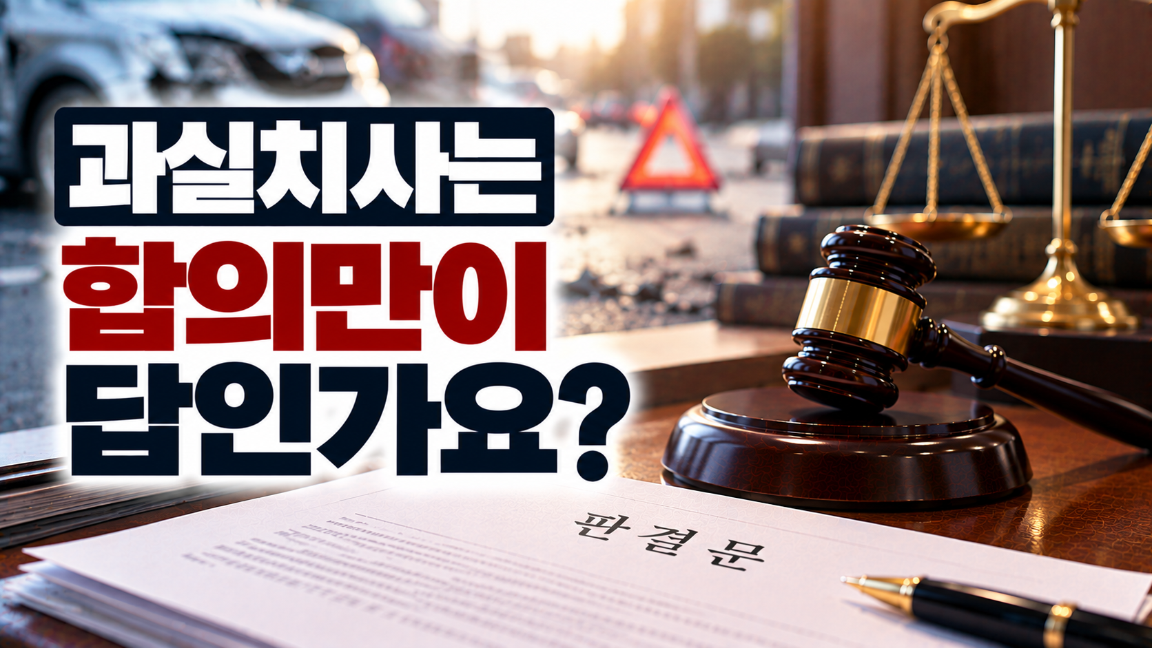 “초범이고 음주·과속도 없는데 실형…과실치사는 합의만이 답인가요?” 항소심에서 살펴볼 것들