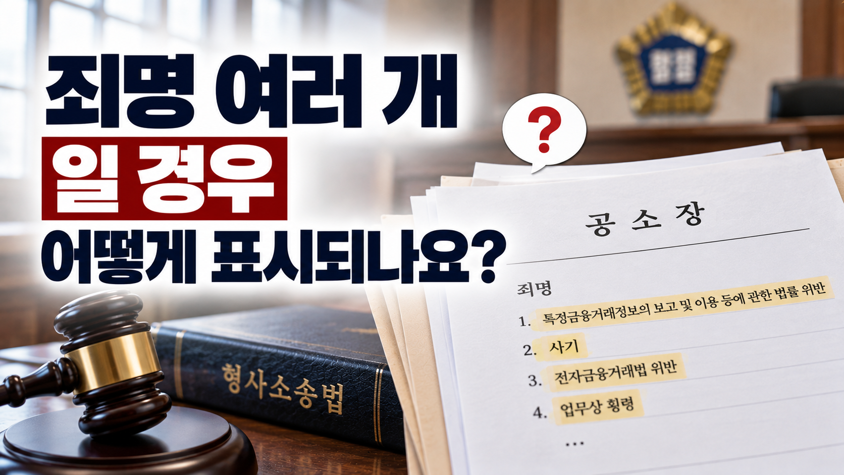“사건조회에는 죄명이 하나만 나오는데 다른 혐의도 있나요?”…죄명이 여러 개인 형사사건 확인하는 법