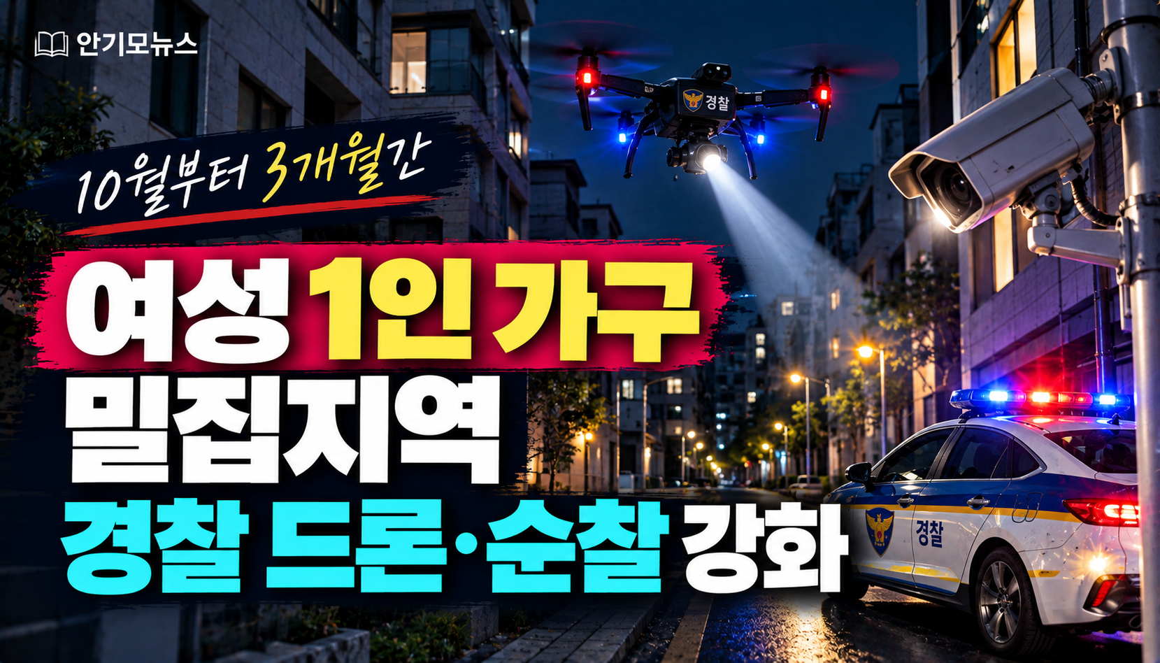 여성 1인 가구 밀집지역 순찰 강화…경찰 드론·순찰로봇도 투입