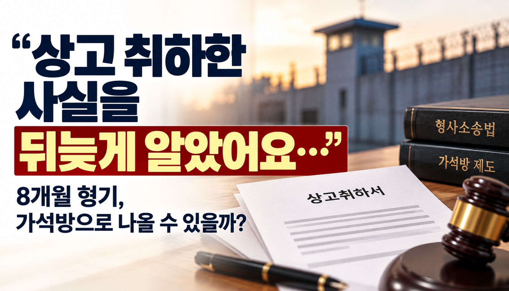 “상고 취하한 사실을 뒤늦게 알았어요”…8개월 형기와 가석방을 기다리는 가족, 형 확정 이후 달라지는 교정생활