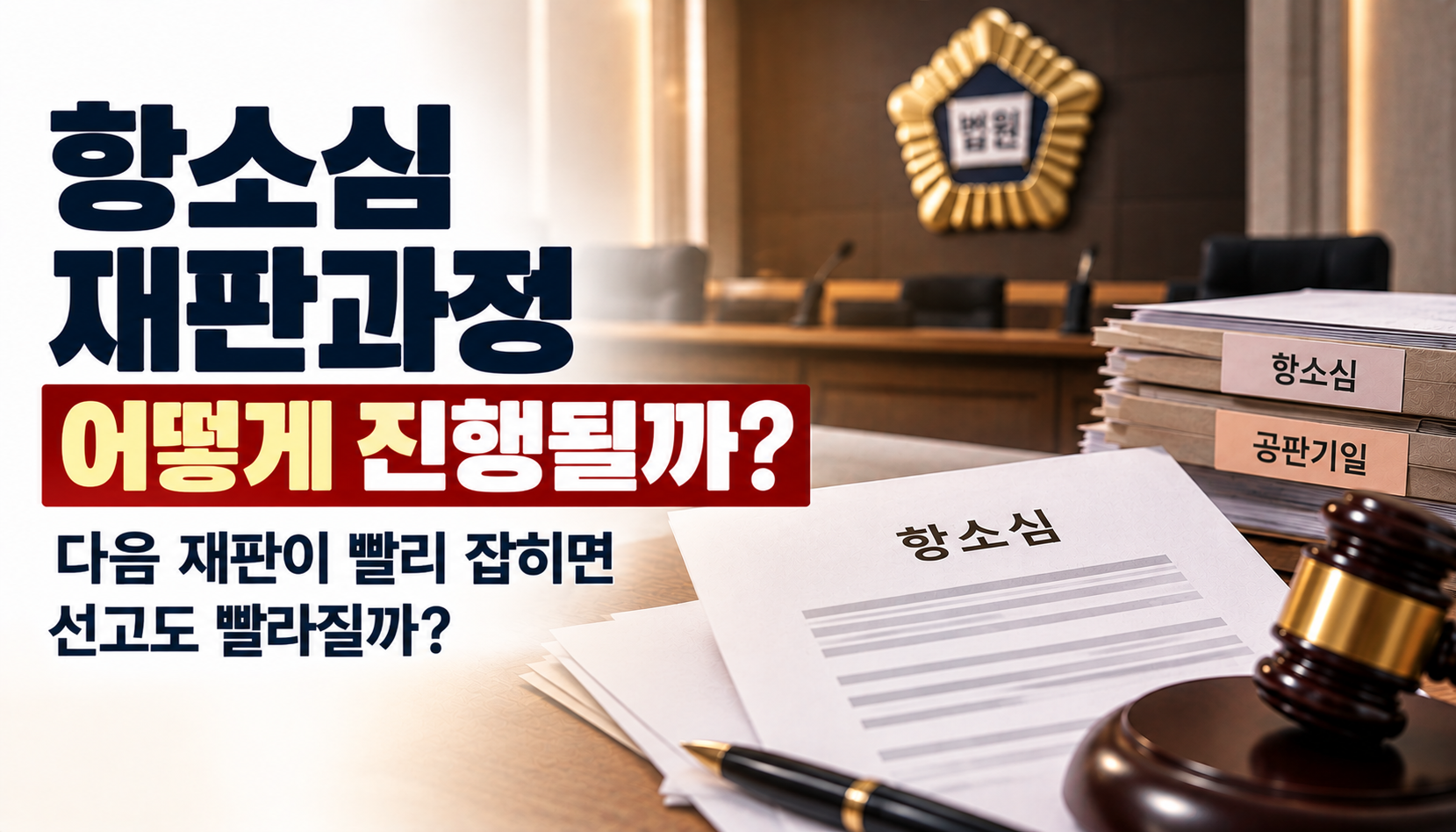 “첫 항소심 끝나자마자 다음 재판이 잡혔어요”…공판기일 빨리 잡히면 선고도 빨라질까?