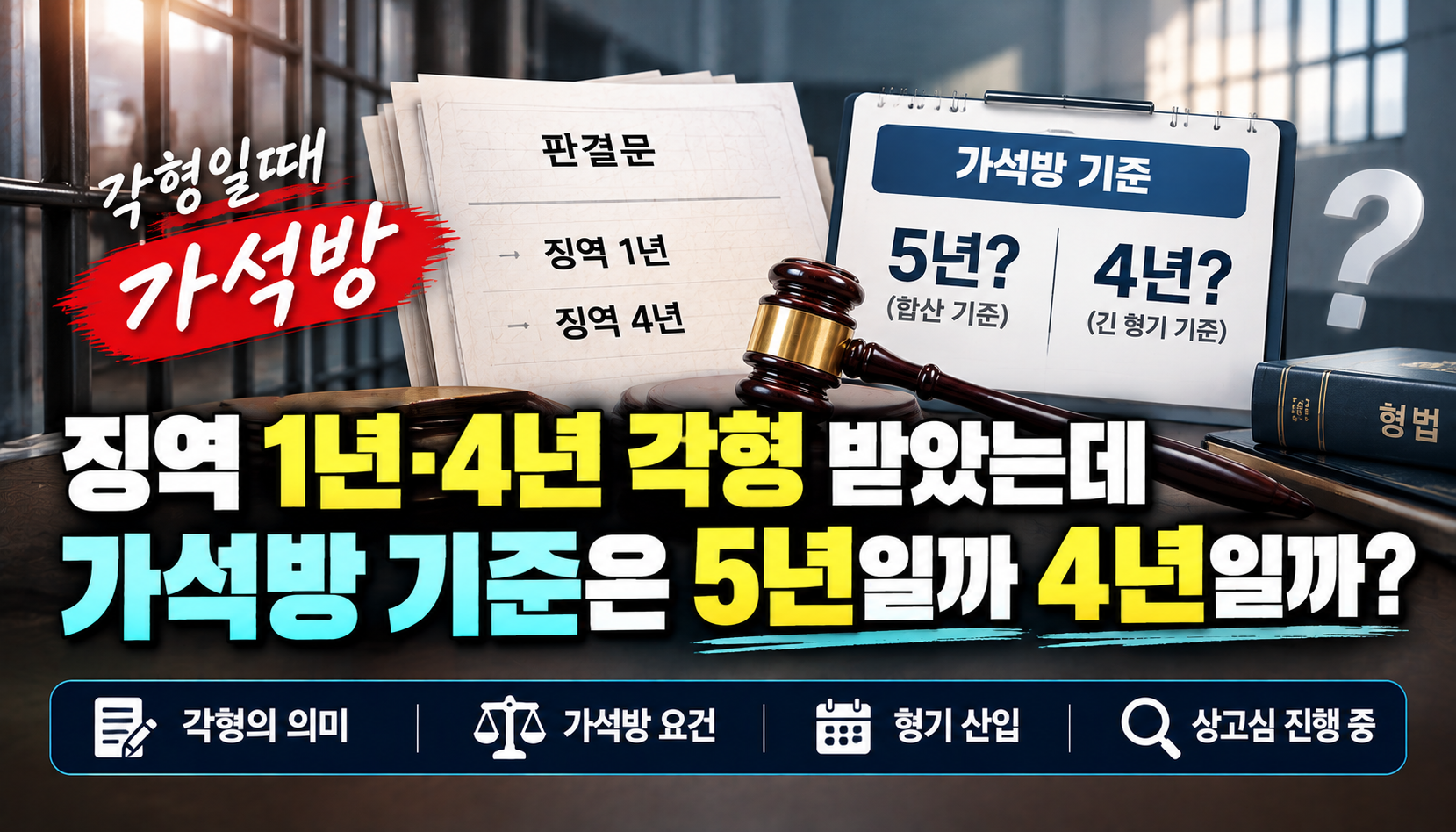 “징역 1년과 4년 각형 받았는데 가석방은 5년 기준인가요?”…상고심 기다리는 가족의 고민