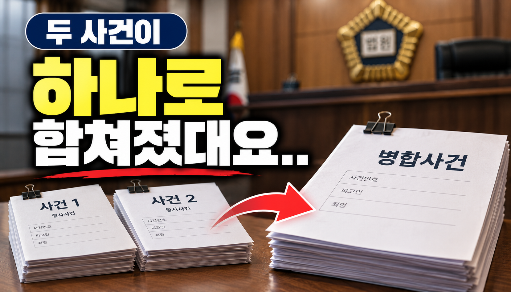 “두 사건이 하나로 합쳐졌대요”…형사재판 병합되면 집행유예 가능성도 달라질까?