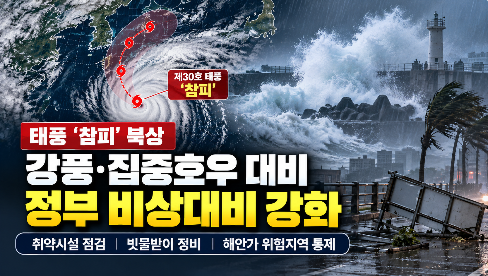 태풍 '참피' 북상에 정부 비상대비…강풍·집중호우 피해 예방 총력