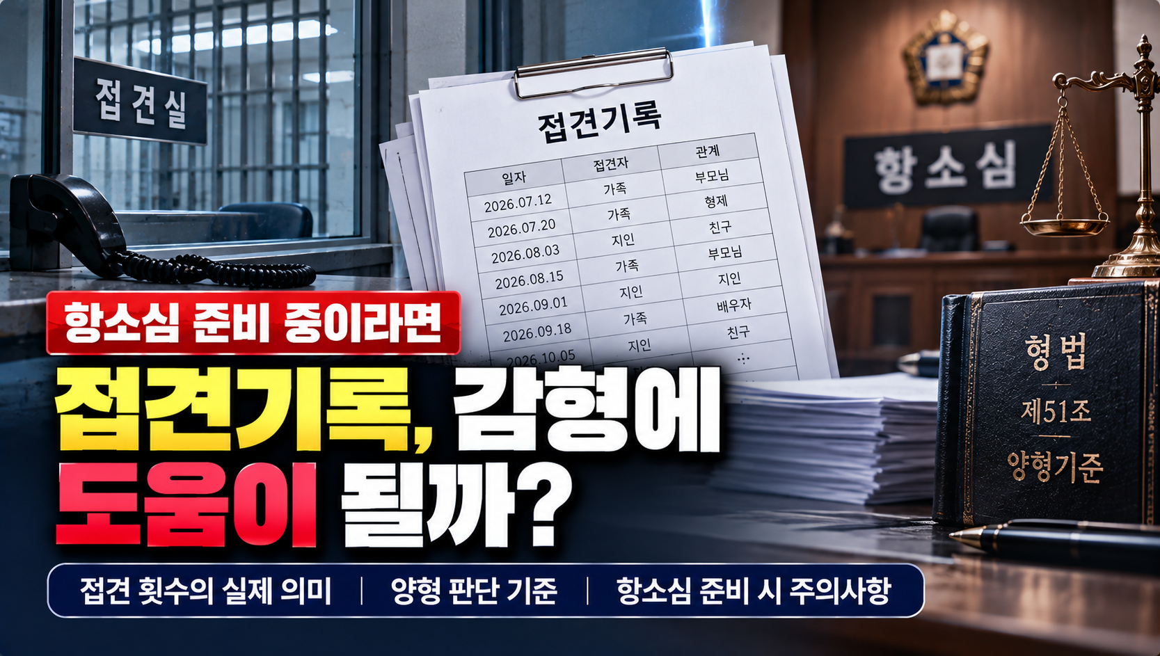 항소심에서 접견 횟수 많으면 감형될까?…접견기록의 양형 효과와 실제 심사 기준