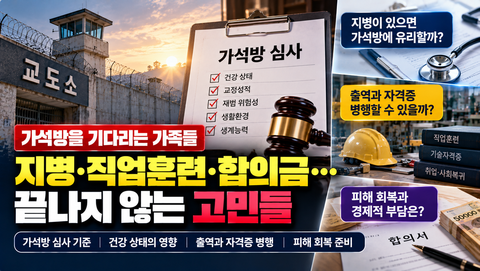 "빨리 돌아오기만을 바라는데"…가석방 기다리는 가족들, 건강 걱정부터 합의금 부담까지 무거운 현실